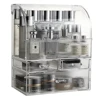 Makeup Drawer Large Organizer multi-function Clear Acrylic Box With Perfume Cosmetic Display Capacity Lid Cosmet Storage Box 2