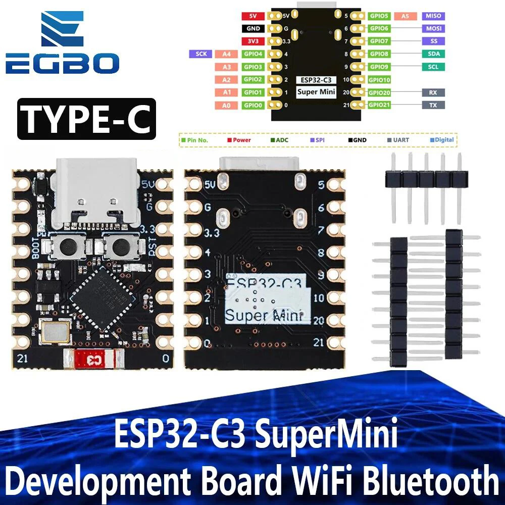รูปสินค้า บอร์ดพัฒนา ESP32-C3 WiFi Bluetooth สำหรับ Arduino
