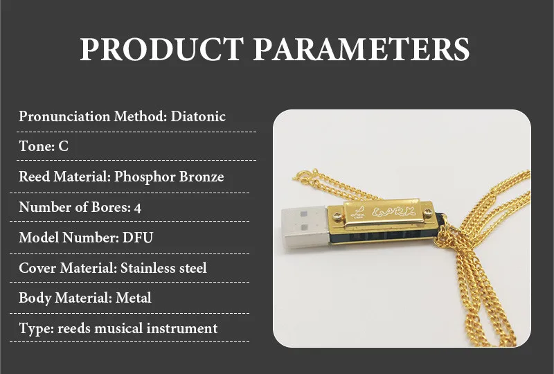 Description Picture 5 of itemEASTTOP DF4U Keychain Harmonica Mini Harmonica Necklace Beautiful Designed