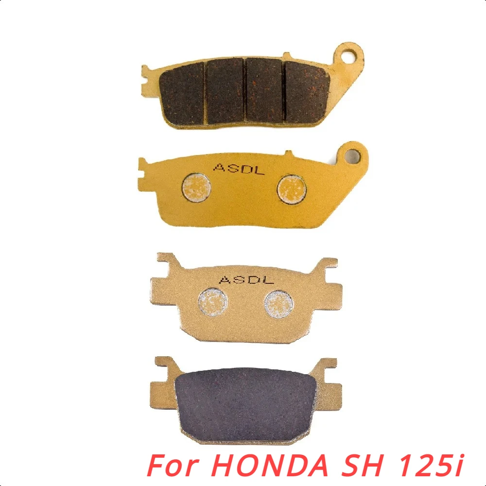 Set Pastiglie Freno A Disco Anteriori E Posteriori Per Moto Per Honda Sh 125I Mode Adl 2 Piston Caliper 2004-2015 Sh125I