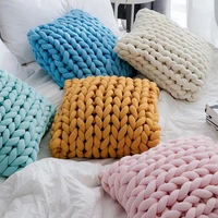 100g Coarse Yarn Thick Super Bulky Chunky Yarn Knitting Roving Spinning Yarn for DIY Blankets Rugs Pillow Making 2