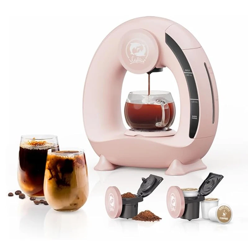 Coffee Maker For K Cup Ground Coffee MINI Q Americano 2 in 1 Mini Brewer/Tea Maker With Filter K CUP Adapter