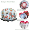 High Quality  Shower Caps Polyester Satin Double Layers bath cap for Women Resuable 26 Items Avaiable 3