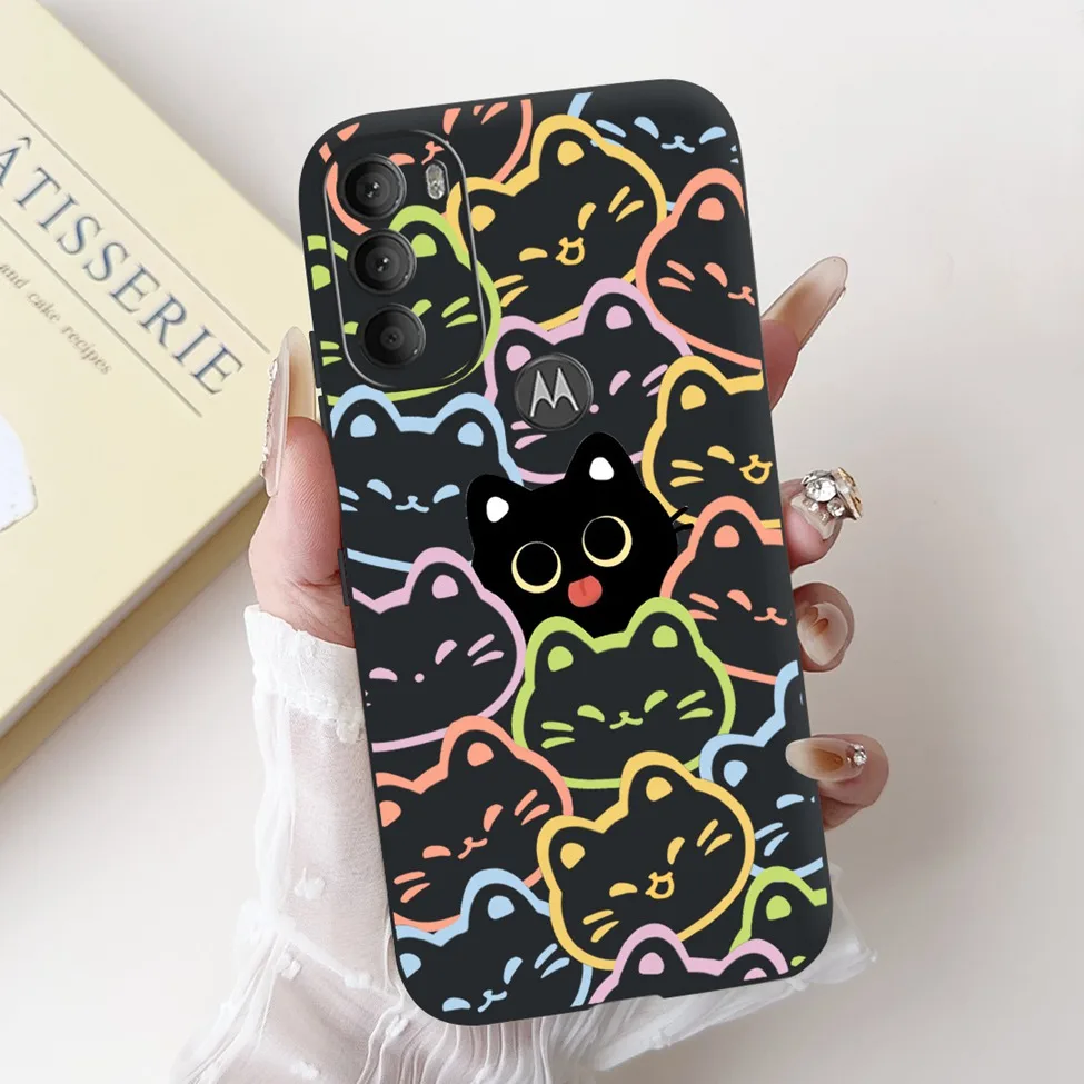 Luxury Cute Cartoon Cat Shockproof Silicone Phone Case - 6.4 Fashionable Back Cover