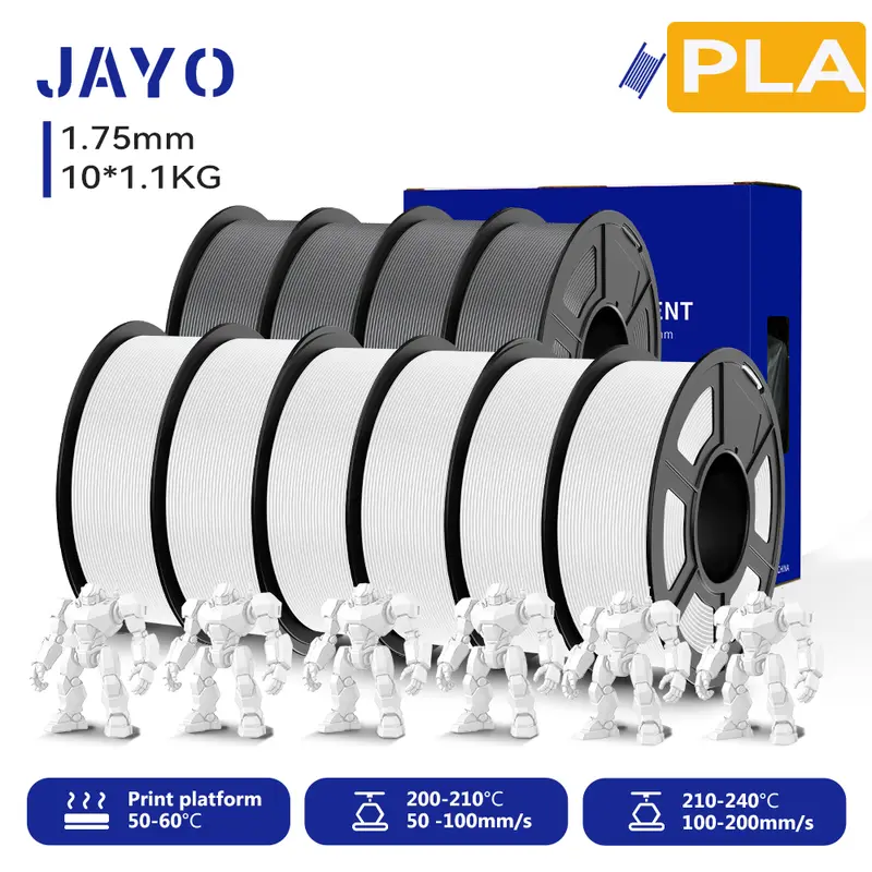 JAYO 3D Printer PLA/PLA Meta/PETG/PLA PLUS/PLA Matte Filament 1.75mm 9/10 Rolls 3D Printing Materials for 3D Printer&3D Pen - Image 42