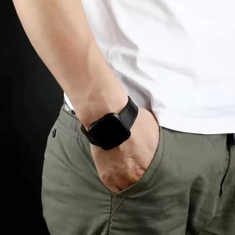 Elegant Leather Loop Strap for Smartwatch - Premium Wristband Bracelet Accessories