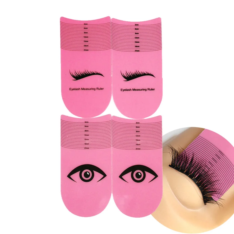 10PCS Portable Eyelash Length Measuring Ruler Eyebrow Soft Plastic
