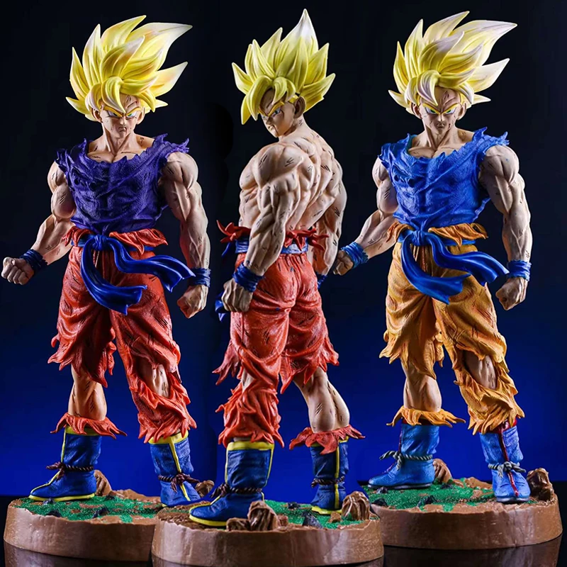 

Фигурки героев аниме Dragon Ball, Сон Гоку, фигурка намека Гоку, экшн-фигурки супер сайян 46 см с базой, статуя GK, Коллекционная модель, игрушки, подарки