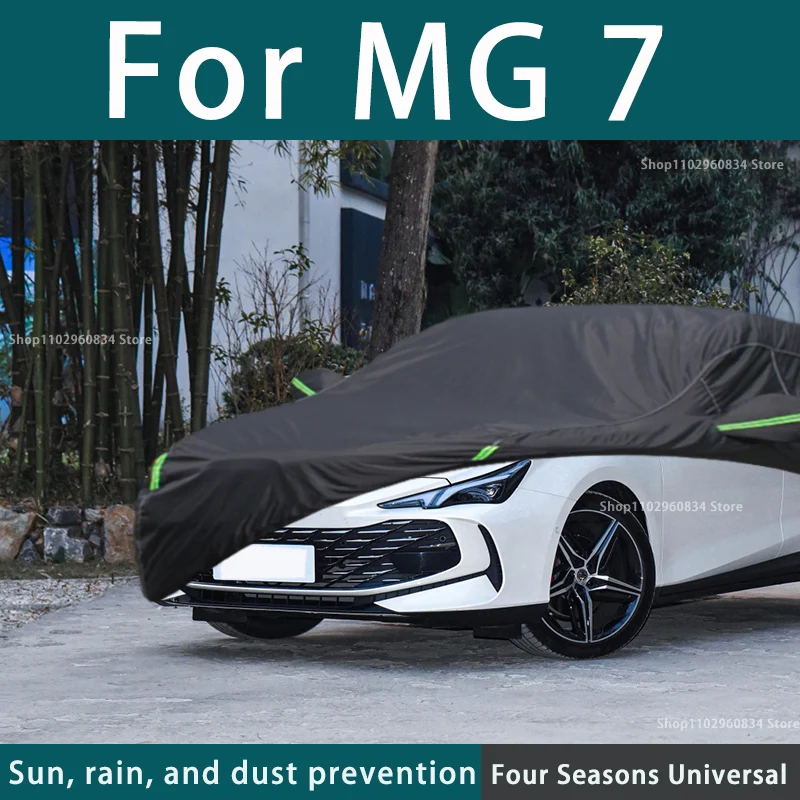 For MG 7 210T Full Car Covers Outdoor Uv Sun Protection Dust Rain Snow  Protective Car Cover Auto Black Cover - AliExpress