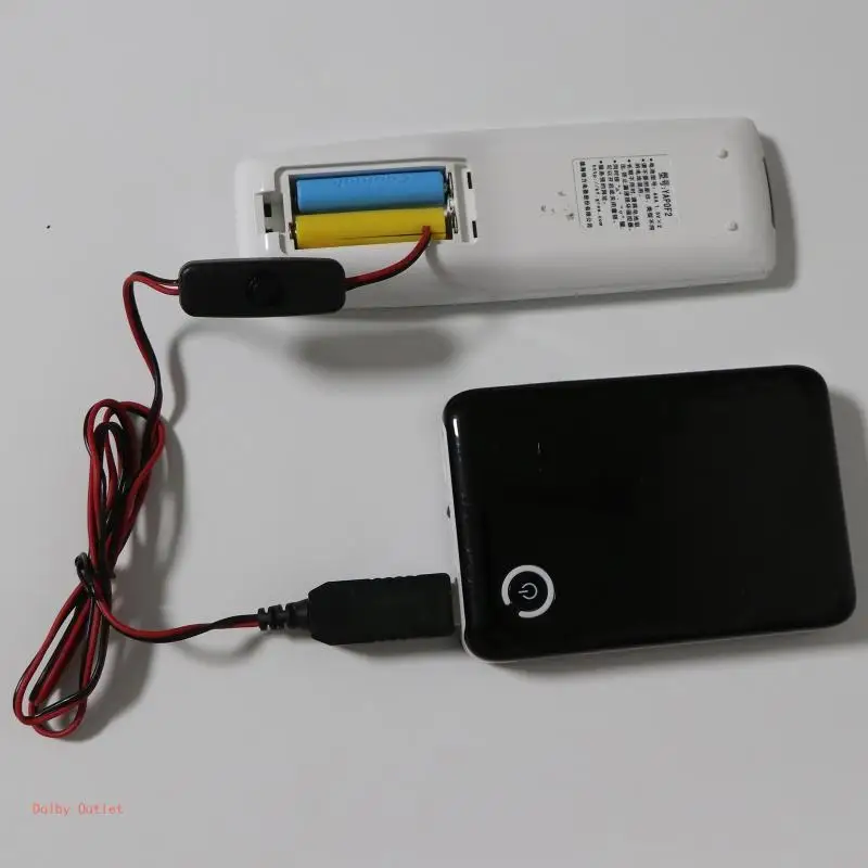 스위치가있는 부스트 배터리 제거기 용 USB 전력 변환기 LED 조명 전자 장난감 용 2pcs 3V AA 교체