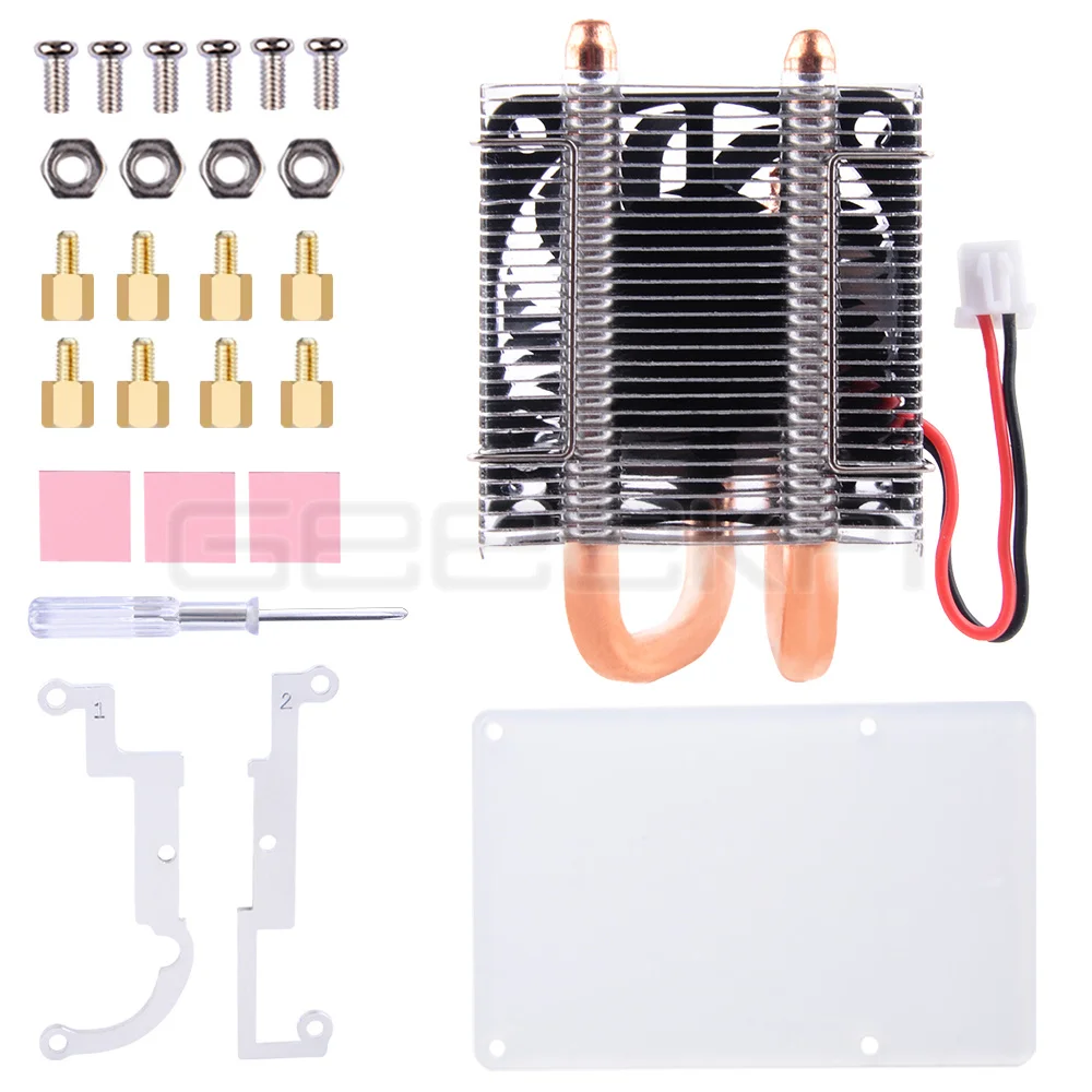 Geeekpi Novo Baixo-perfil Torre de Gelo Tipo-b Cpu Ventilador de Refrigeração 4010 Refrigerador do Dissipador de Calor para Raspberry pi b 3b Mais 3b - Imagem 3