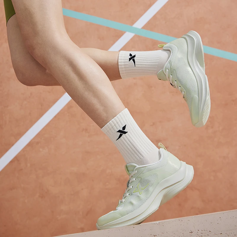 Xtep Running Shoes For Women Summer Elasticity Sole Sports Shoes Chic Mixed Color Lightweight Soft Sneakers 876218110018