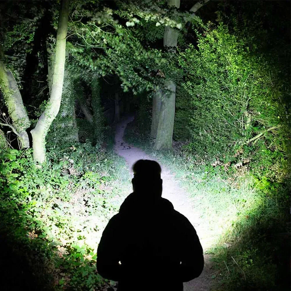 Waterproof Tactical Flashlights 1x Portable LED Camping Lamps 3-Mode