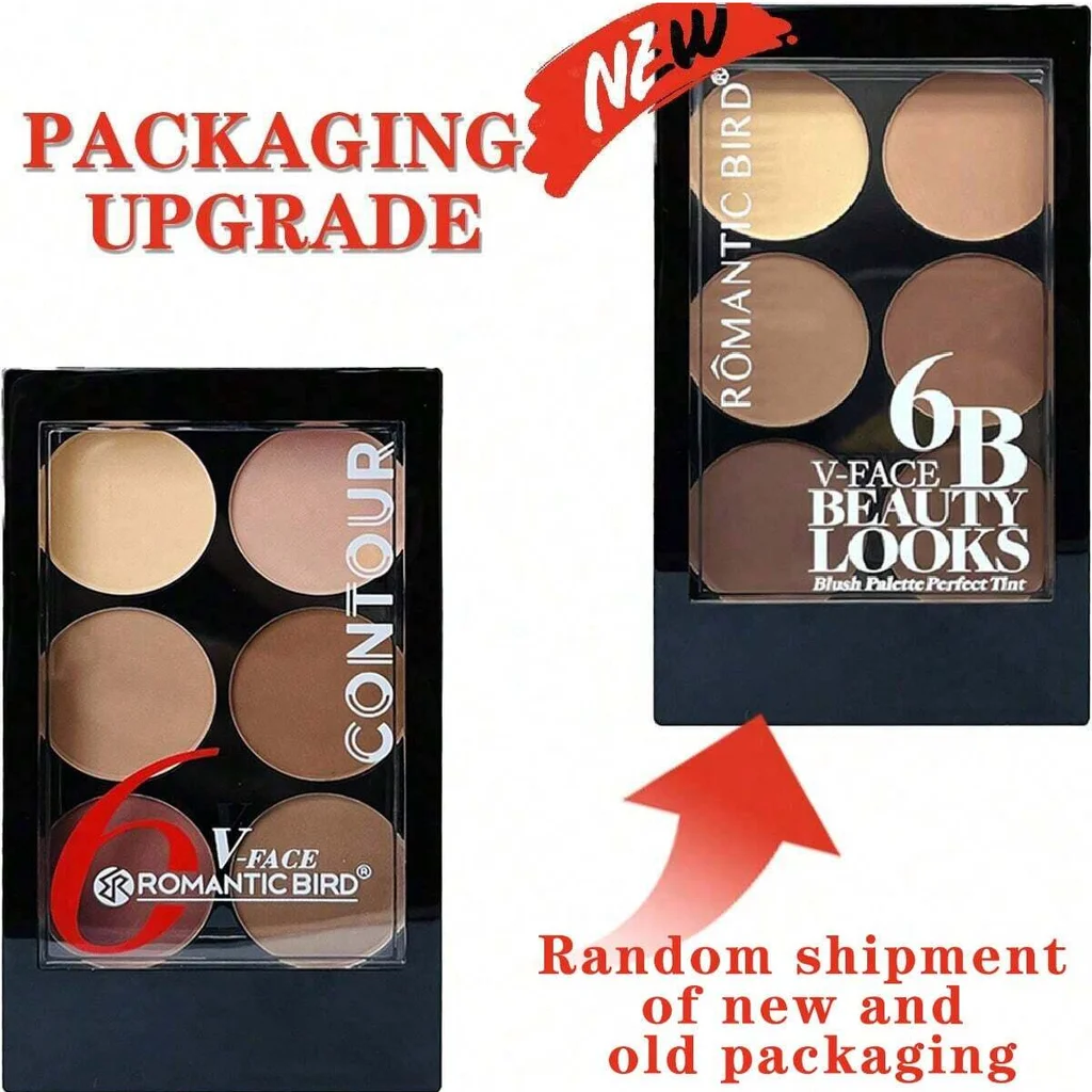 6-color Matte Contouring Brush Set Waterproof Long-lasting Color development Compact Shade Powder