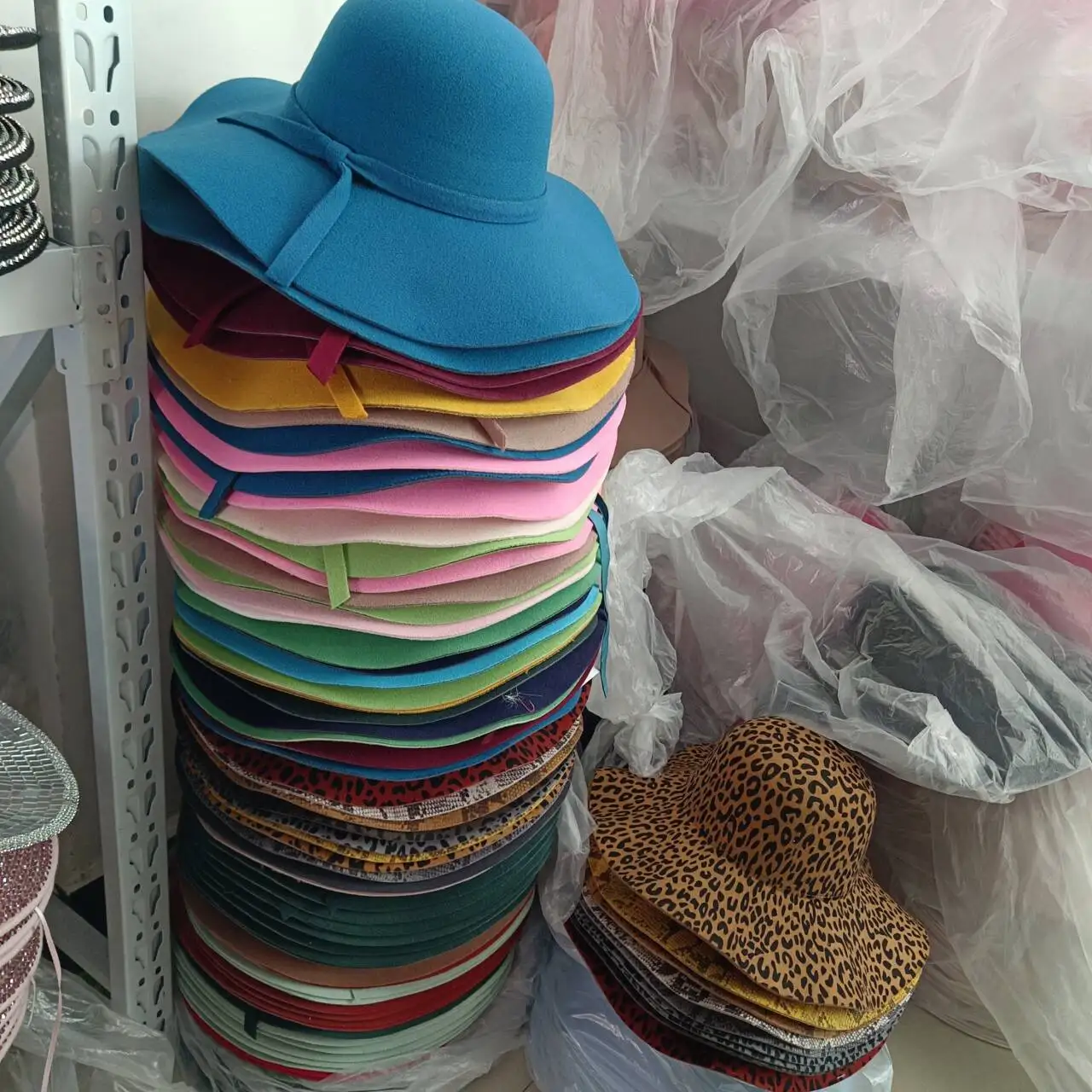 Autumn Winter Women Fedora Hat Felt Floppy Hat Wide Brim Sun Cap British Style