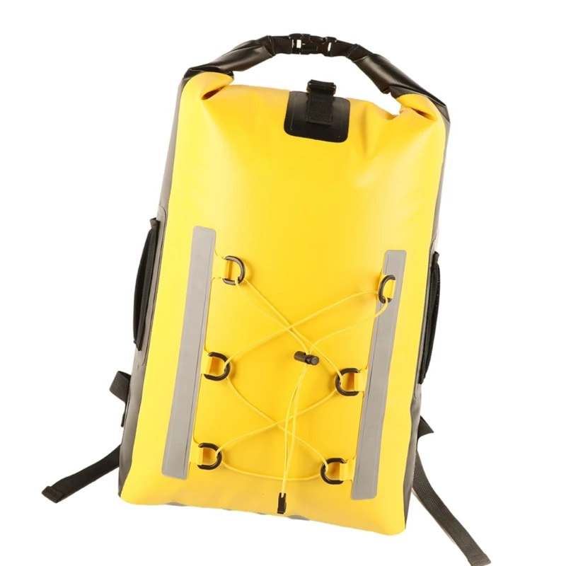 Lightweight Dry Bag with Mesh Pocket, Water Proof Backpack, 30L, Adjustable Strap