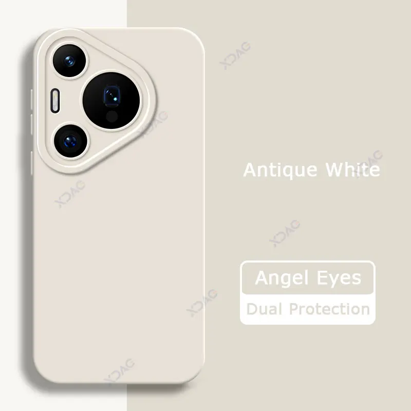 Luxury Angel Eyes Square Liquid Silicone Case Cover - 360° Soft Protective Mobile Phone Bag