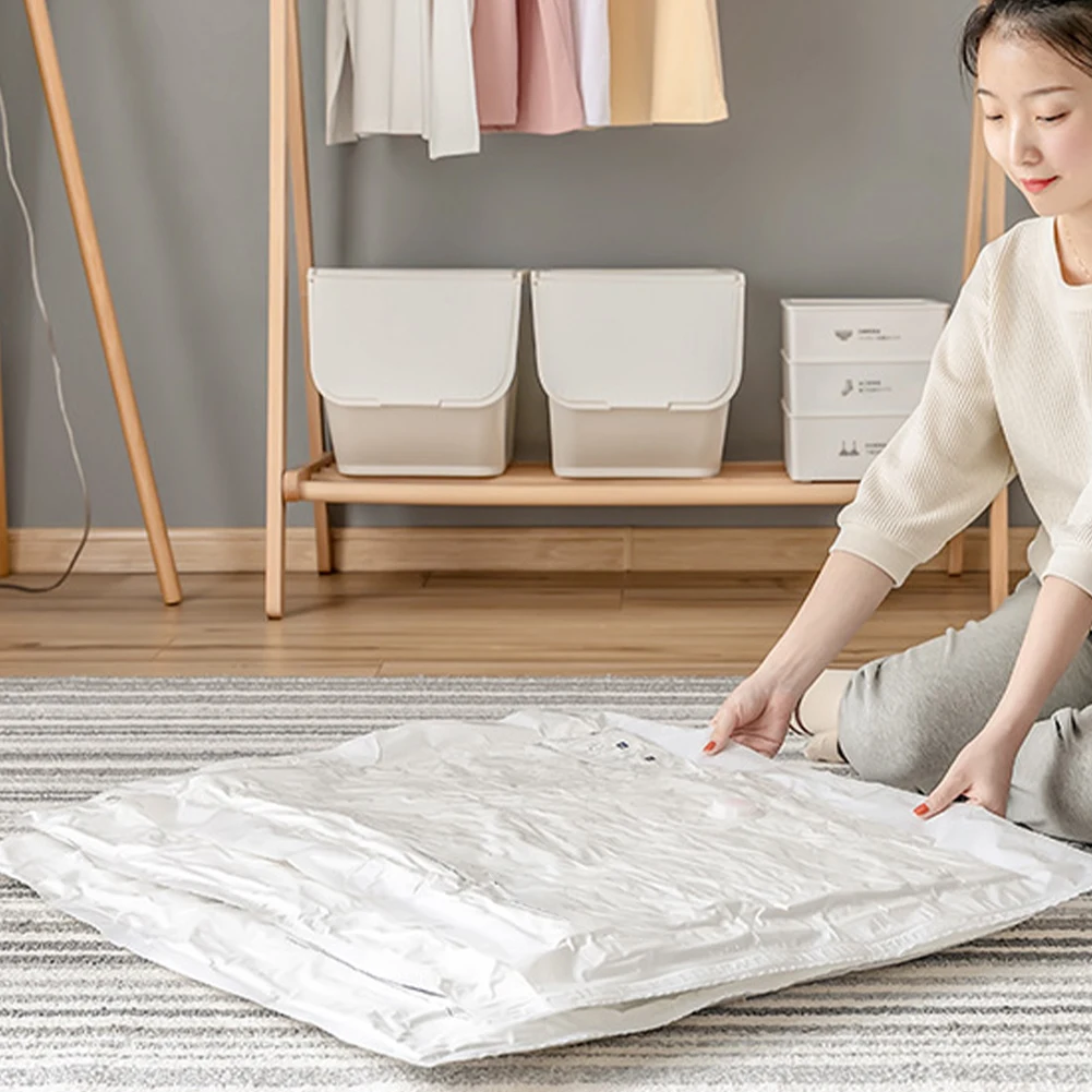 

Vacuum Storage Bags Transparent Compression Bag Space Saving Travel Seal Space-saving Fit All Your Wardrobe