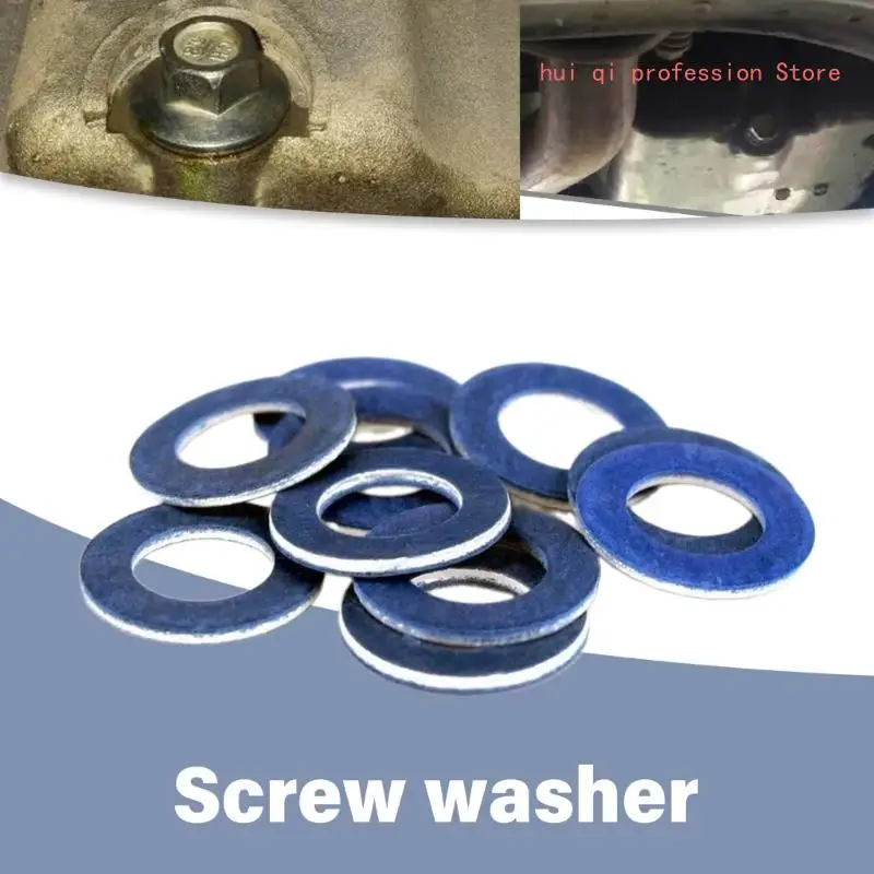10Pcs Oil Drain Plug Washers Oil Pans Gaskets Washer Practical Car Accessories