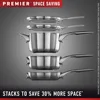 Space-Saving Stainless Steel Pots and Pans, 10-Piece Cookware Set 3