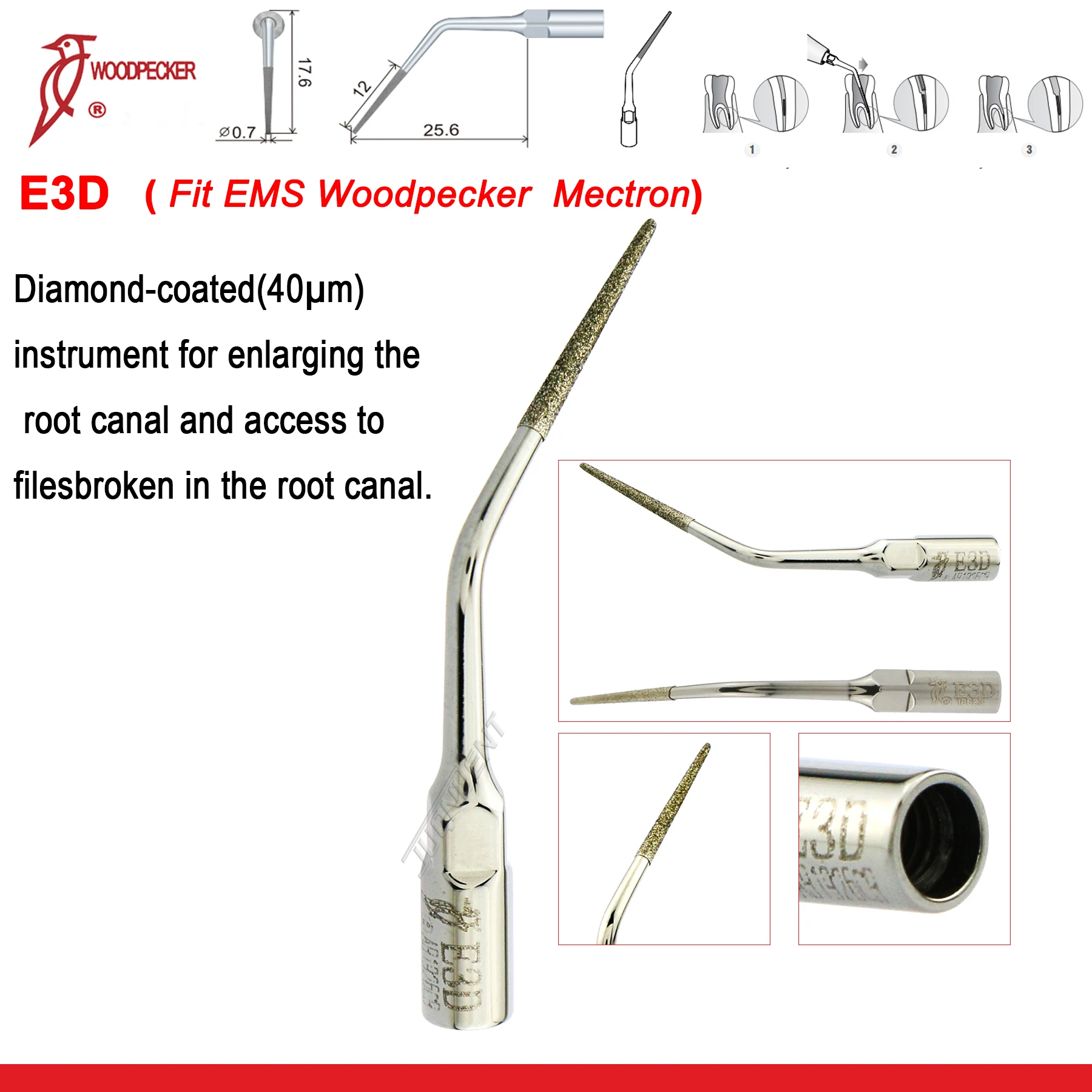 Woodpecker Dental Ultrasonic Scaler Tips E-Series Fit UDS series scaler and EMS scaler Handpiece Dental tools Dentistry Product 6