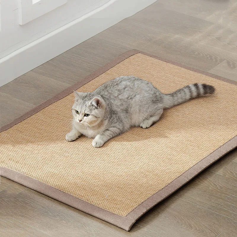 Tapis grattoir pour chat, tapis à gratter naturel en sisal chat