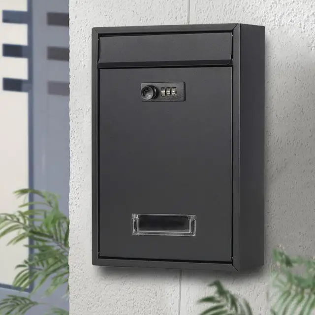 Fémzáró Postafiók, Zárvasalóval A Kapu Irodai Betöltő Újsághoz - Image 4