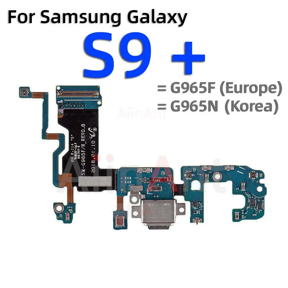 Aiinant USB 충전 도크 보드 포트 충전기 플렉스 케이블, 삼성 갤럭시 S8 S9 플러스 G950N G955N G960N G965N 용