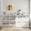 VOWNER Shoe Storage Cabinet with 4 Flip Drawers, Freestanding Shoe Cabinet 4