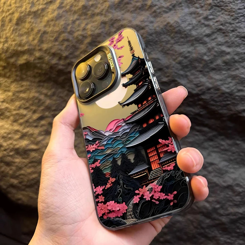 Japanese Scenery House Painted Phone Case Cover