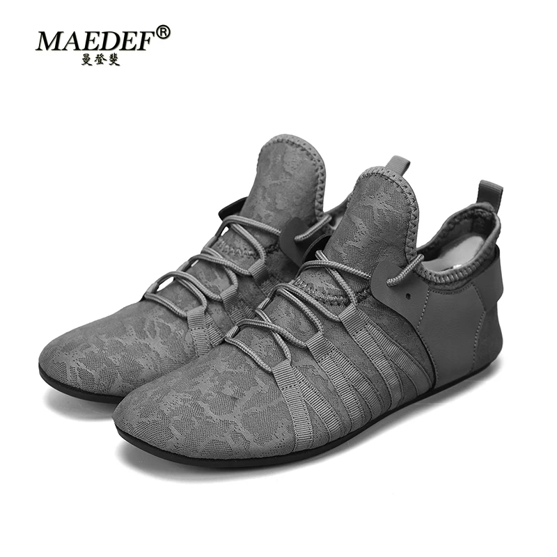 MAEDEF 남성용 경량 패션 디자이너 신발, 레저 워킹, 통기성, 평평한 바닥, 스포츠 신발, 대형 사이즈 39-47