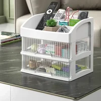 Drawer Style Storage Box Transparent Jewelry Skin Care Products Storage Box High-capacity Desktop Clutter Dustproof Organizer 1