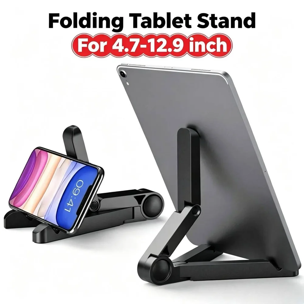 Adjustable Folding Desktop Tablet and Mobile Phone Stand