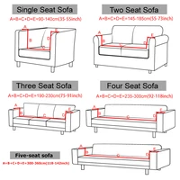 Polar Fleece Jacquard Elastic Sofa Covers ArmChair Sofa Couch Slipcovers Chair Protector For Living Room L Shaped 1/2/3/4 Seater 2