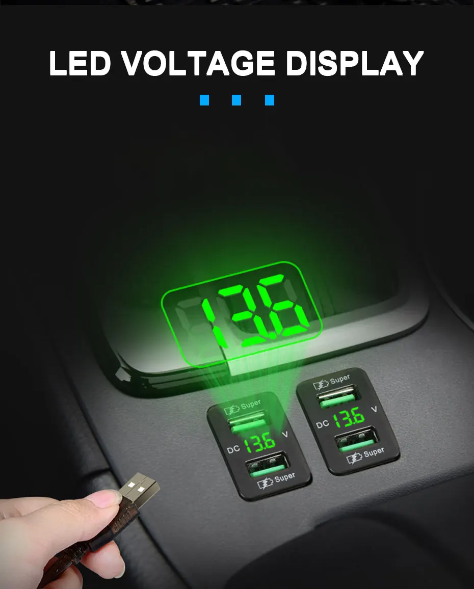 SEAMETAL 12-24V Eingang Auto Ladegerät USB Typ-C PD 36W Dual Ports Schnelle Lade auto Telefon Ladegerät Modifizierte Power Adapter für Toyota – Detail 5