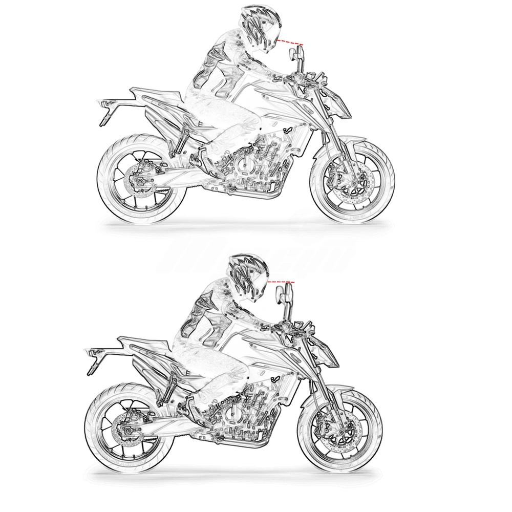 For Yamaha MT07 MT09 TRACER GT MT 09 SP MT-07 MT-09 2014-2024 Scooter Motorcycle Rear Mirror Adapters 10MM 8MM Clockwise Screws