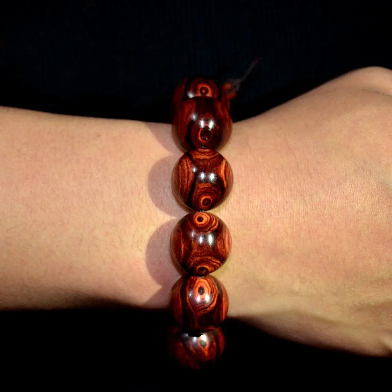 Hainan Huanghuali Handstring 2.0 Haihuang Ghost Face Eyes to Youli Old Material Buddha Bead Bracelet for Men and Women Scented R