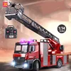 HUINA 561 1/14 RC Fire Sprinkler Aerial Ladder Truck 22 CH Model Engineering Car Spray Water Lighting Kids Toys Birthday Gifts 1