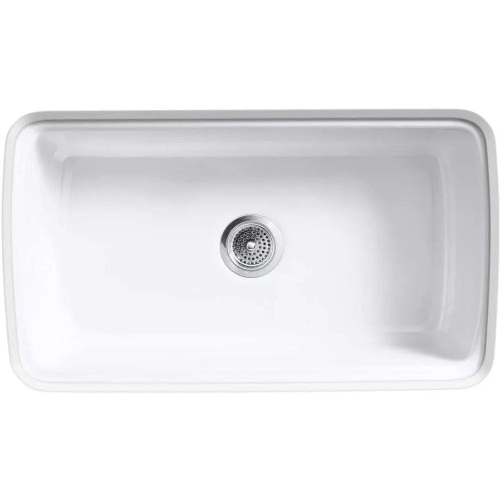 33 Kitchen Sink, Single-Bowl Cast Iron Undermount Kitchen Sink
