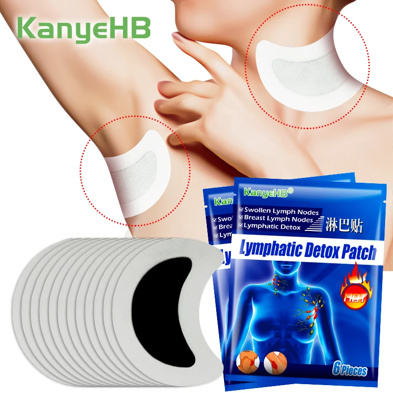 12pcs2bagsLymphaticDrainageRelieveLymphNodesSwellPainPatch