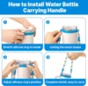 Water Bottle Handle with Strap for Owala Stanley Cup  Hydro Flask, Water Bottle Handle Fits Most 12-40oz Water Bottles 2