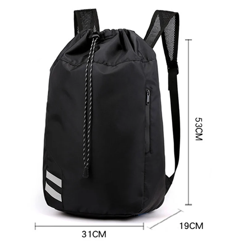 Unisex Sports Backpack Oxford Fabric Bucket Drawstring Waterproof Outdoor Soccer Football Basketball Backpack Bags 3