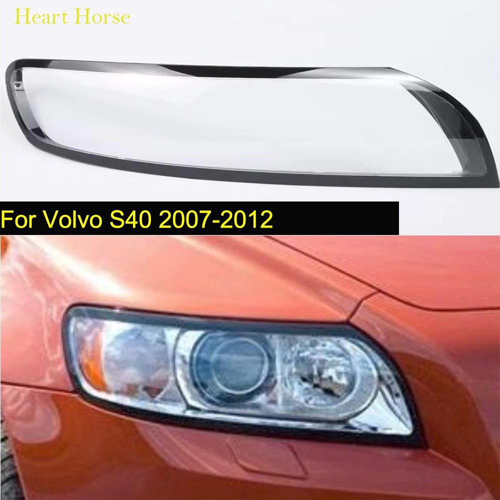 

For Volvo S40 2007 2008 2009 2010 2011 2012 Headlight Cover Shell Headlamp Transparent Lampshade Glass Lens Original Lamp Shell