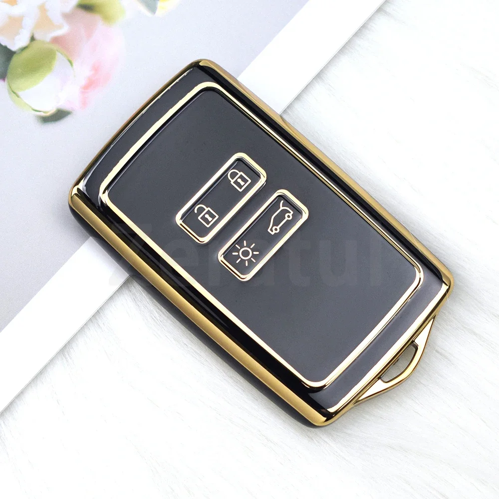 TPU Shell Fob Holder Car Card Key Case Cover for Renault Espace 5 Kadjar Koleos Captur Megane 4 Talisman Arkana Dacia Sandero