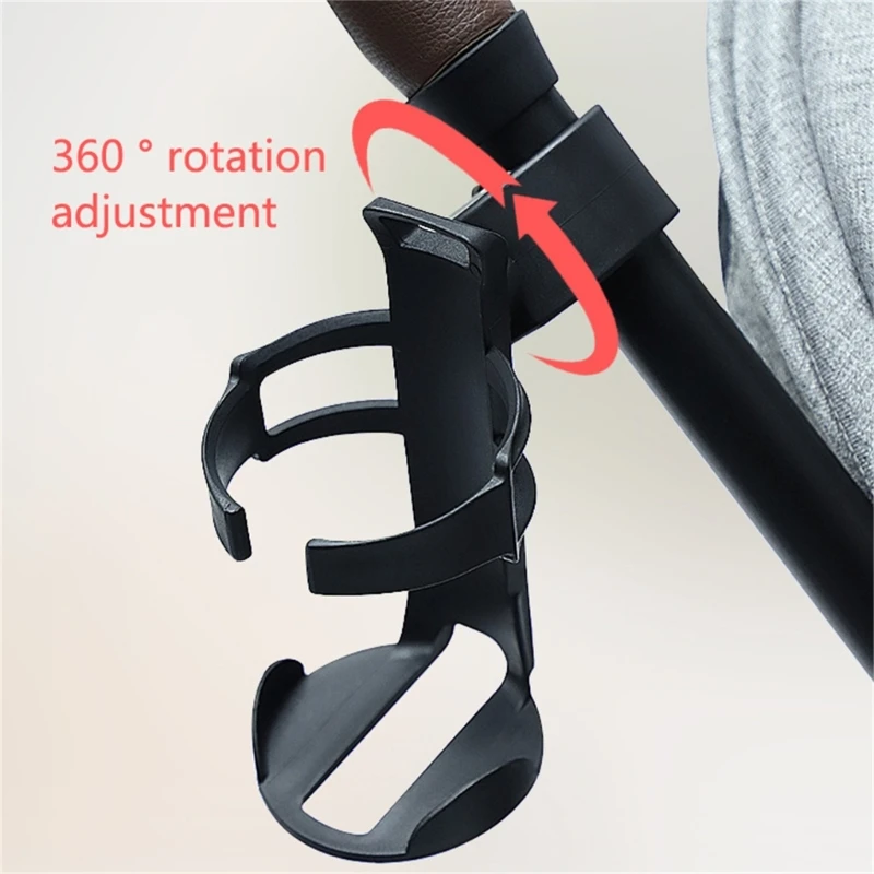 

Universal Stroller Cup Holder Cup Drink Holder 360° Rotation Handle Bar Mount suitable for Stroller Bike Pushchair