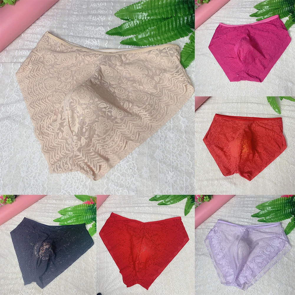 

Mens Sexy Popular Silky Briefs Bikini Panties Underwear Thong Mesh Sheer Lace Comfortable Pouch G-string Sleepwear Swimwear