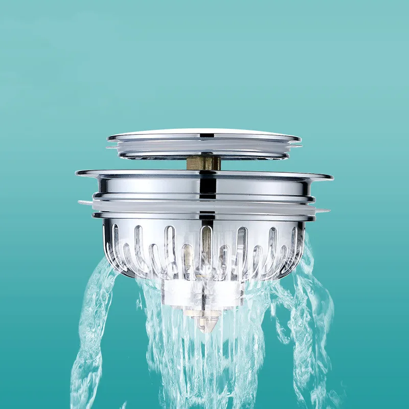 universal pop up bounce core sink strainer plugue 04
