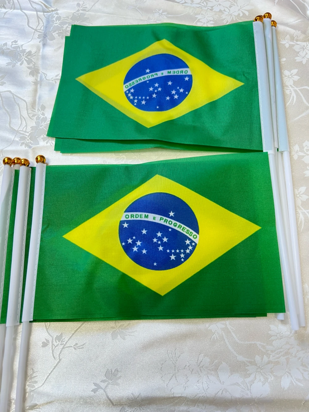 Brazil hand flag 14x21cm polyester print Brazil flag celebrating football fans flag - Image 3