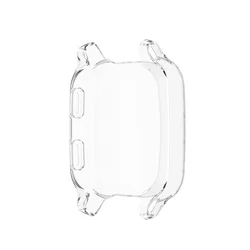 Enhanced TPU Cover Case with Full Screen Protection - Soft Bumper Accessories - Garmin venu SQ (07 transparent)