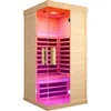 Sauna Room Indoor Far Infrared Saunas Home Canadian Hemlock 1420W Low-EMF Dry Saunas Single Person Spa with Oxygen Bar 1